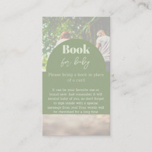 Carte De Visite Livre photo de Modern Greenery pour Baby shower Ga