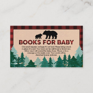 Carte De Visite Livres Baby showers Lumberjack pour bébé