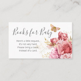Carte De Visite Livres Baby showers papillons pour demande bébé