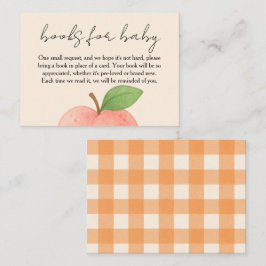 Carte De Visite Livres De Baby shower Sweet Peach Pour Bébé