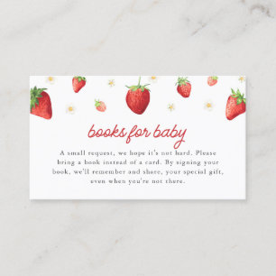 Carte De Visite Livres fraises pour Baby Card Berry Sweet Douche
