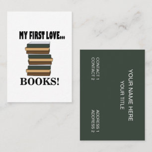 Carte De Visite Livres My First Love Books