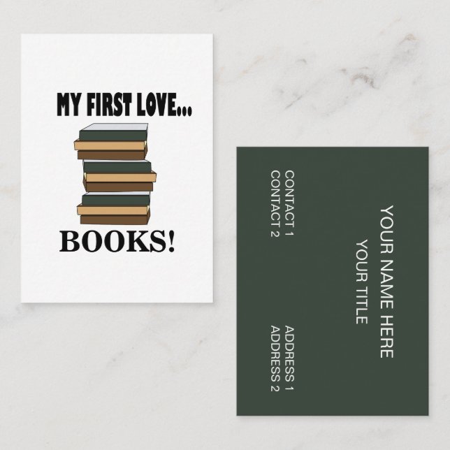 Carte De Visite Livres My First Love Books (Devant / Derrière)