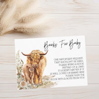 Livres pour Baby shower Highland Cow Boho