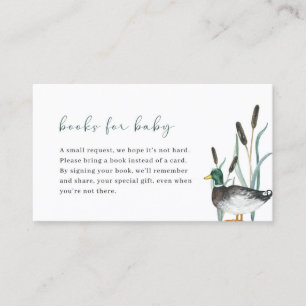 Carte De Visite Livres pour bébé Cadeau Baby Shower Canard Colvert