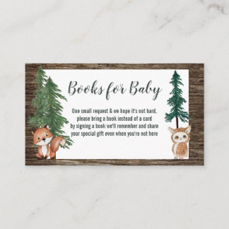 Carte De Visite Livres Pour Enfants/Déchets Raffles Animaux Bois