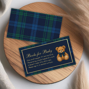 Carte De Visite Livres pour Ours en Peluche Cadeau de Baby Shower 