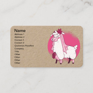 Carte De Visite Llama Bride