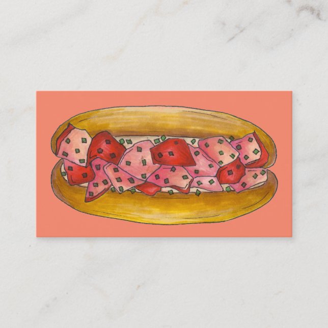 Carte De Visite Lobster Roll Sandwich Maine Nourriture Plage de fr (Devant)