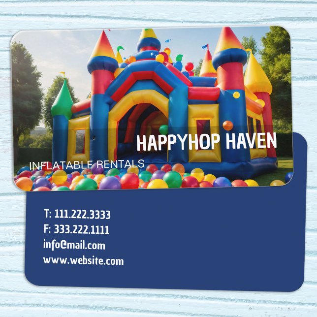 Carte De Visite Location gonflable (Bouncy Rentals Business Cards)