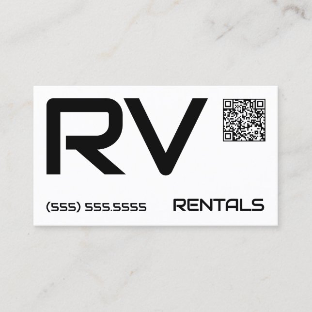 Carte De Visite Location 🏕️ RV QR personnalisée (Devant)