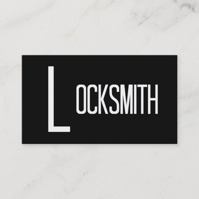 Carte de visite Locksmith Word (Devant)