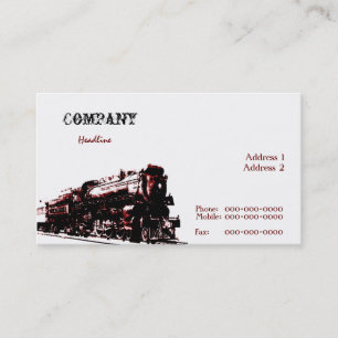Carte de visite Locomotive à vapeur