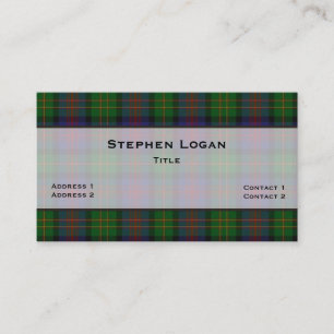 Carte De Visite Logan Tartan Plaid personnalisé