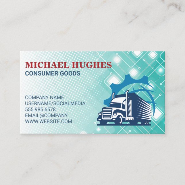 Carte De Visite Logistics | Truck Delivery Drivers (Devant)
