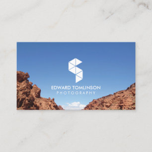 Carte De Visite Logo abstrait III de photographie avec votre photo
