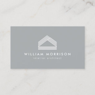 Carte De Visite Logo Abstrait moderne Gris