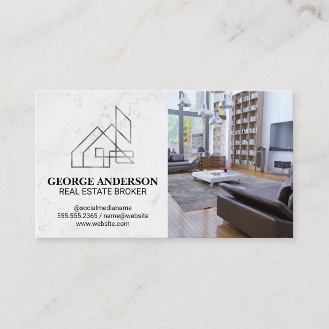 Carte De Visite Logo Architect Immobilier (Devant)