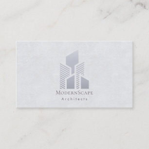 Carte De Visite Logo Architectural Minimaliste (Lt Blue-Grey)