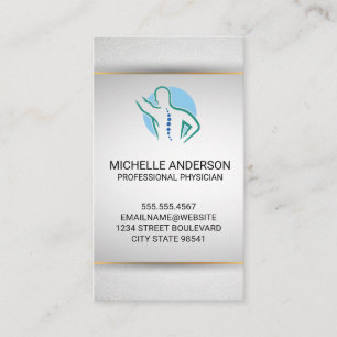 Carte De Visite Logo arrière de la colonne vertébrale   Chiroprati