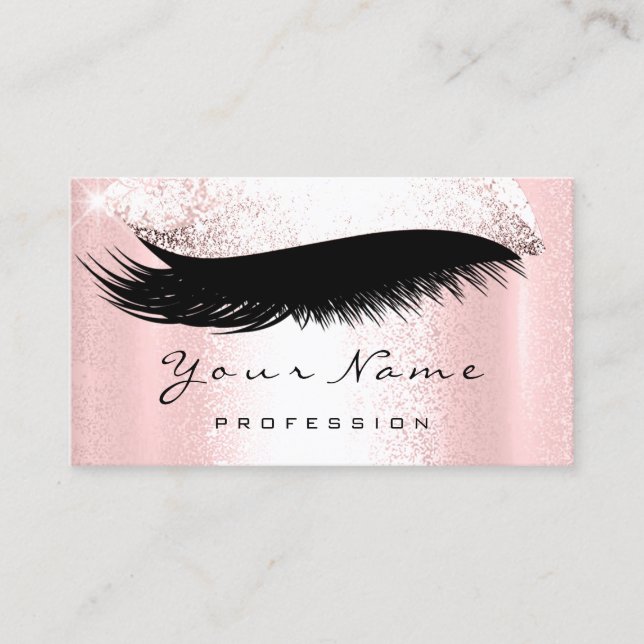 Carte De Visite Logo Artiste maquillage Professionnel Lux Lashes R (Devant)