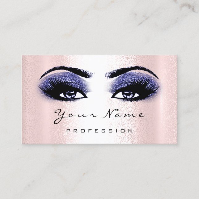 Carte De Visite Logo Artiste maquillage professionnel Marine Blue  (Devant)