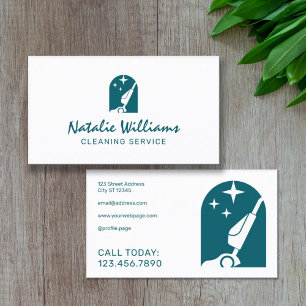 Carte de visite logo aspirateur nettoyage