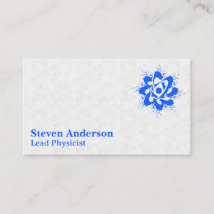 Carte De Visite Logo Atom Bleu Science Physique