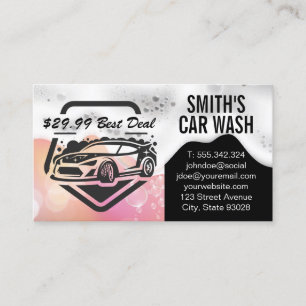 Carte De Visite Logo Auto Car Wash Les soap-sons