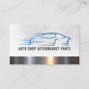 Carte De Visite Logo Auto Fast Car   Découpe métallique