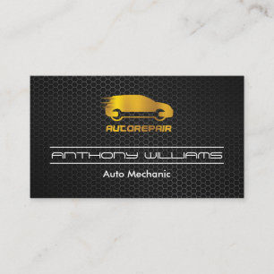 Carte De Visite Logo automatique en fibre de carbone métallique