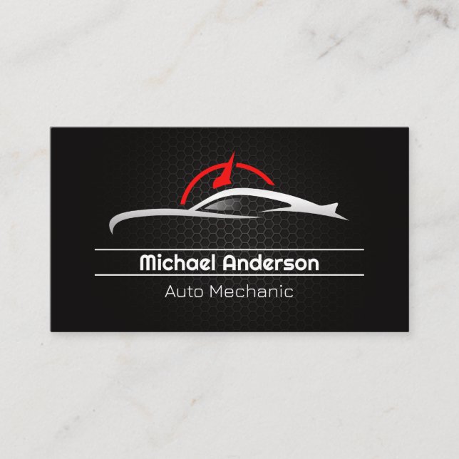 Carte De Visite Logo automatique | Logo des services automobiles (Devant)