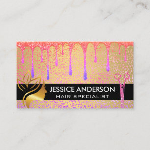 Carte De Visite Logo Beauté   Ciseaux de salon et produit
