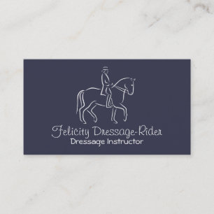 Carte De Visite Logo blanc de piaffe de dressage
