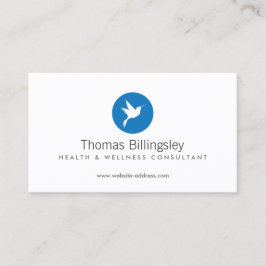 Carte De Visite Logo Blue Hummingbird Soins de santé, Naturopath