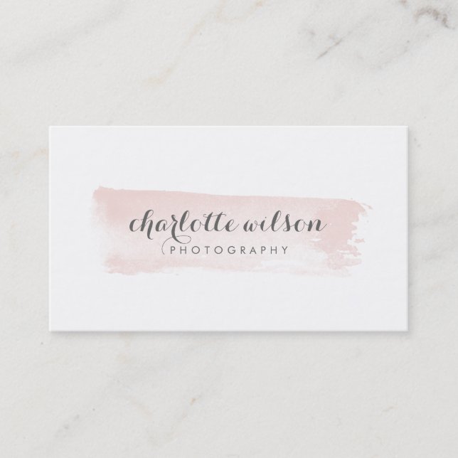 Carte De Visite Logo Blush et Grey (Devant)