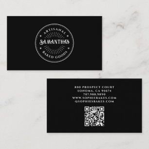 Carte de visite Logo Boulangerie Pâtisserie Noir B