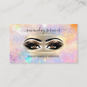 Carte De Visite Logo Boutique en ligne maquillage artiste QR Code