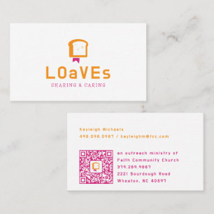 Carte De Visite Logo Bread Bible Ministère de la nourriture chré