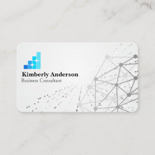 Carte De Visite Logo Business Tech Fond de mise en réseau