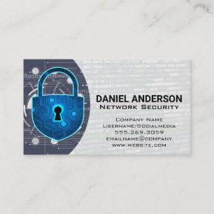 Carte De Visite Logo Caméras Bouclier de cybersécurité