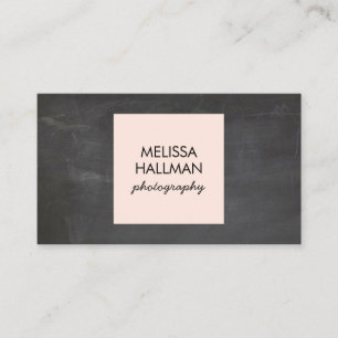 Carte De Visite Logo Carré simple sur tableau de bord pour les pho