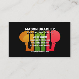Carte De Visite Logo Casquette Chef Silverware