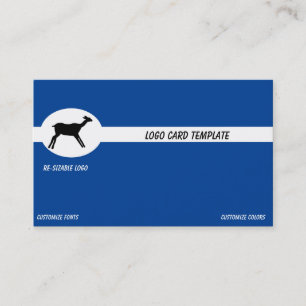 Carte De Visite Logo Cerf Ancien Noir