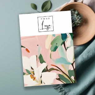 Carte De Visite Logo Chic Boho Colorful Peint Floral Élevage