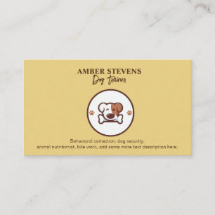 Carte De Visite Logo Chien avec os
