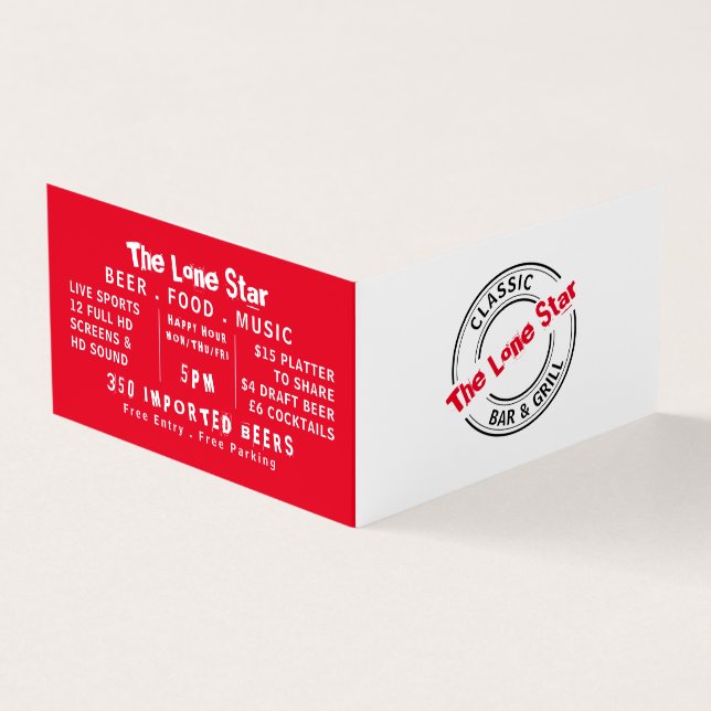 Carte De Visite Logo Classic Bar & Grill, Pub/Brasserie, Détail (Extérieur)