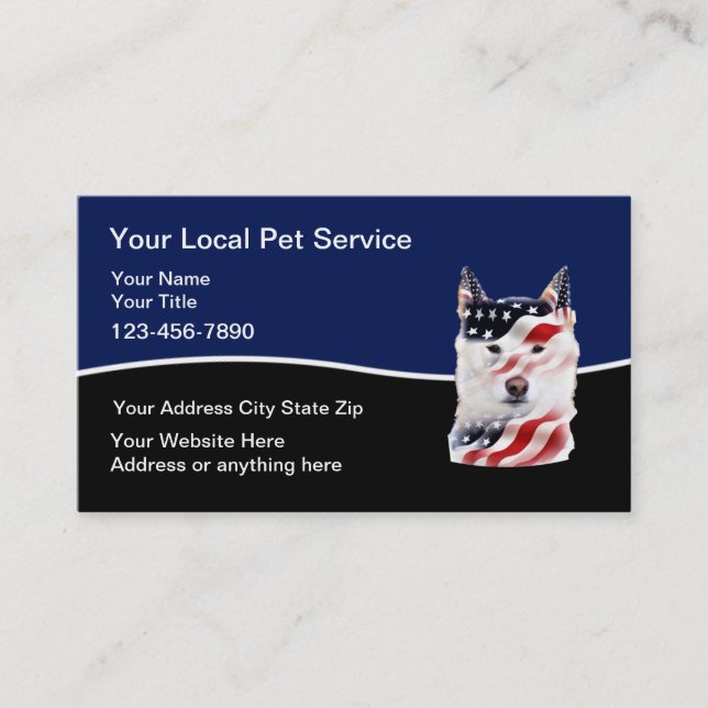 Carte De Visite Logo client - Service aux animaux de compagnie (Devant)