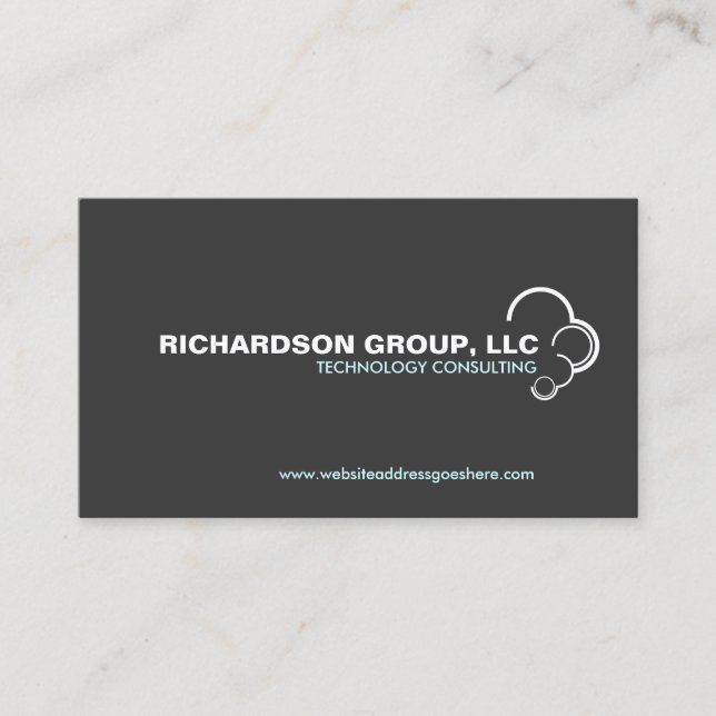 Carte De Visite Logo Cloud Abstrait professionnel (Devant)