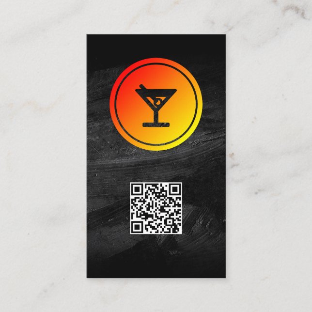Carte De Visite Logo Cocktail | Restaurant | Barre (Devant)